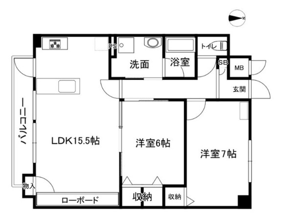 飾磨駅 徒歩5分 3階の物件間取画像